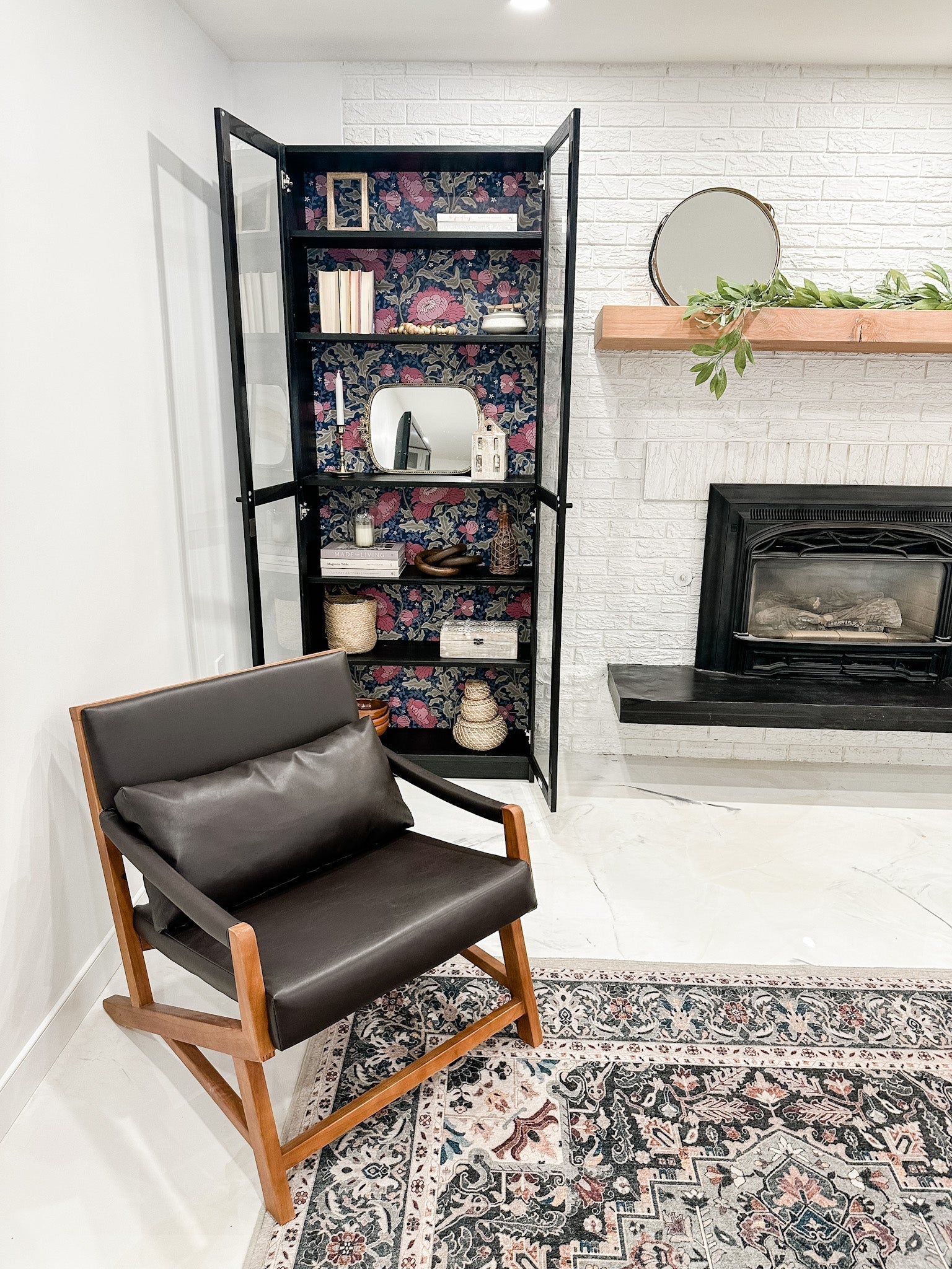 Quick & Easy IKEA Hack: Transform a Bookshelf with Gorgeous Peel and Stick Wallpaper