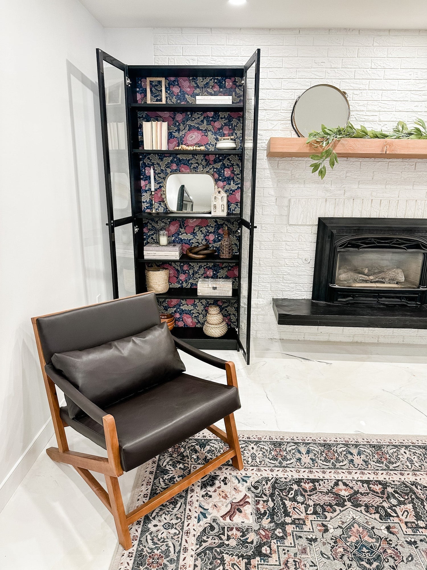 Quick & Easy IKEA Hack: Transform a Bookshelf with Gorgeous Peel and Stick Wallpaper