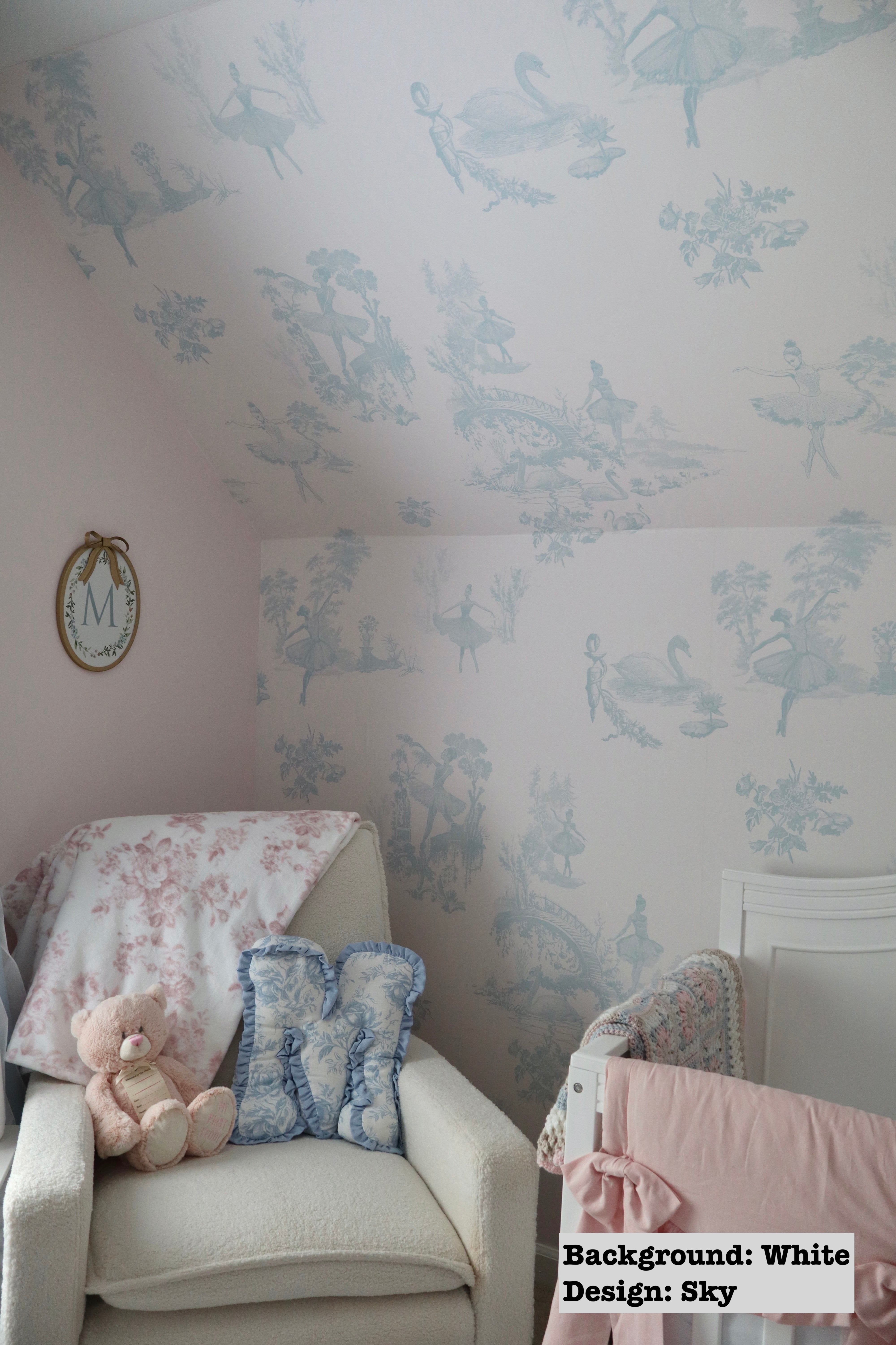 Ballerina Toile Wallpaper
