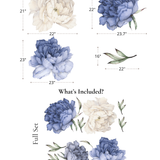 Blue Flower Wall Stickers