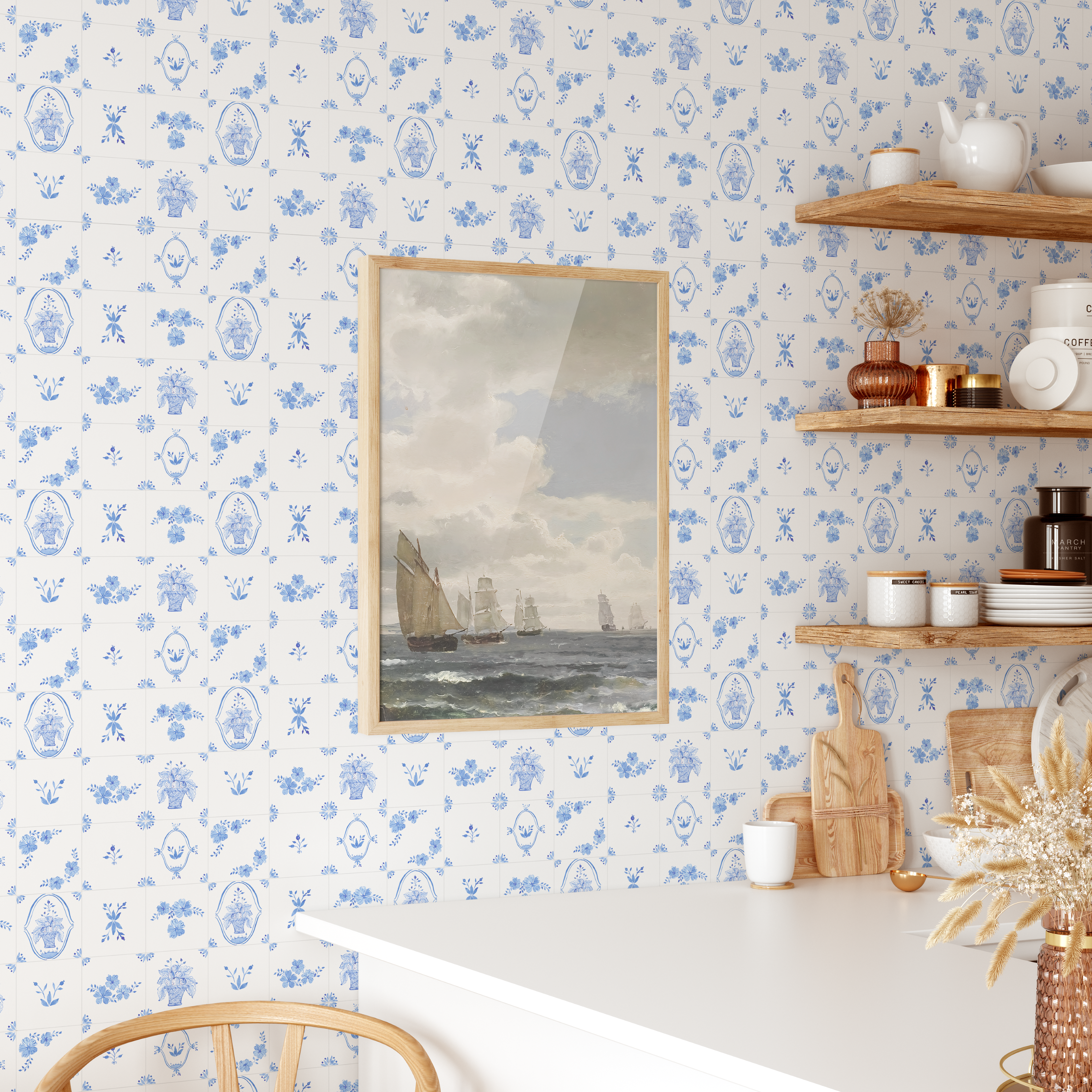 Delft Tile Wallpaper