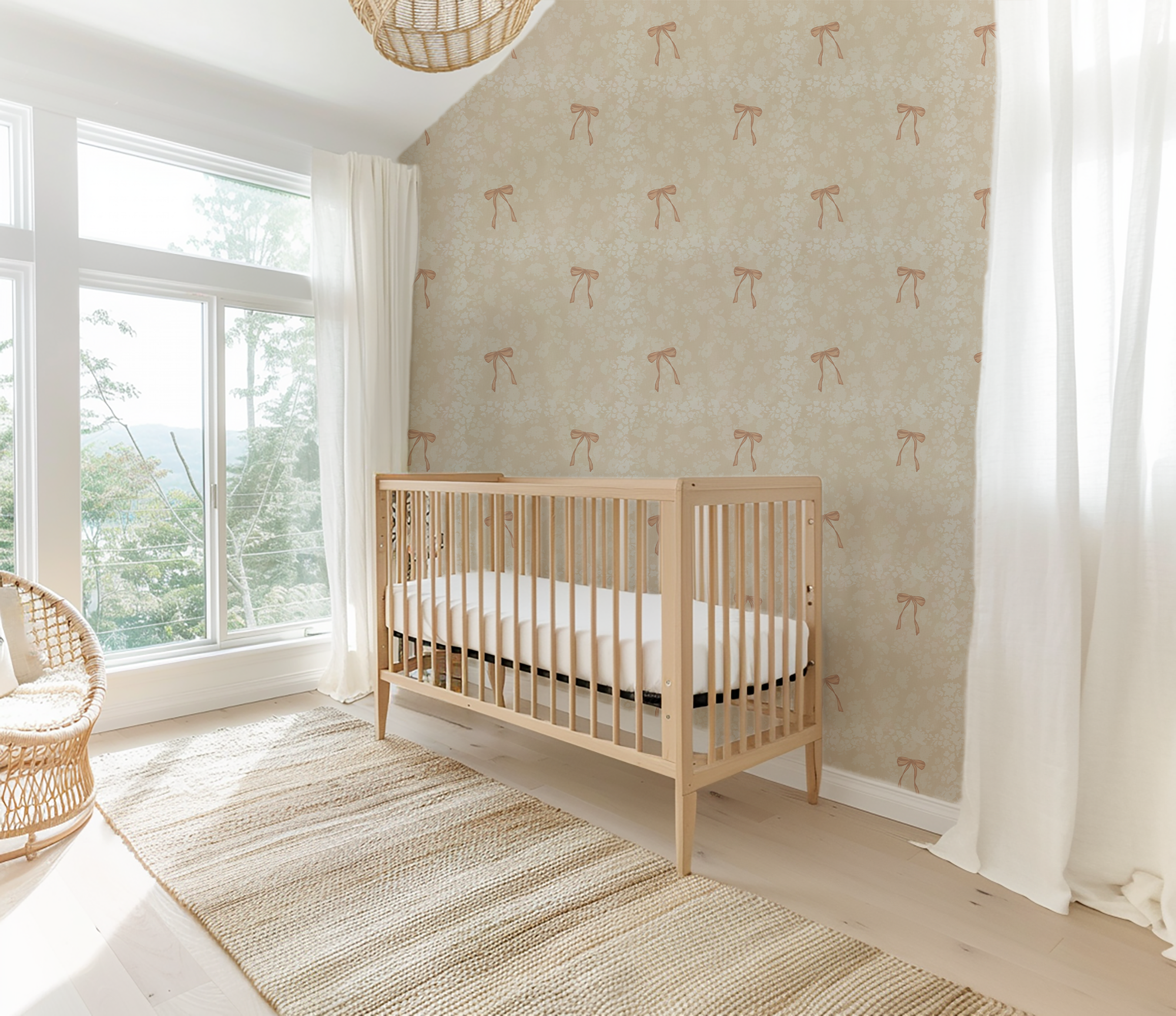 Bows Removable Peel and Stick Wallpaper