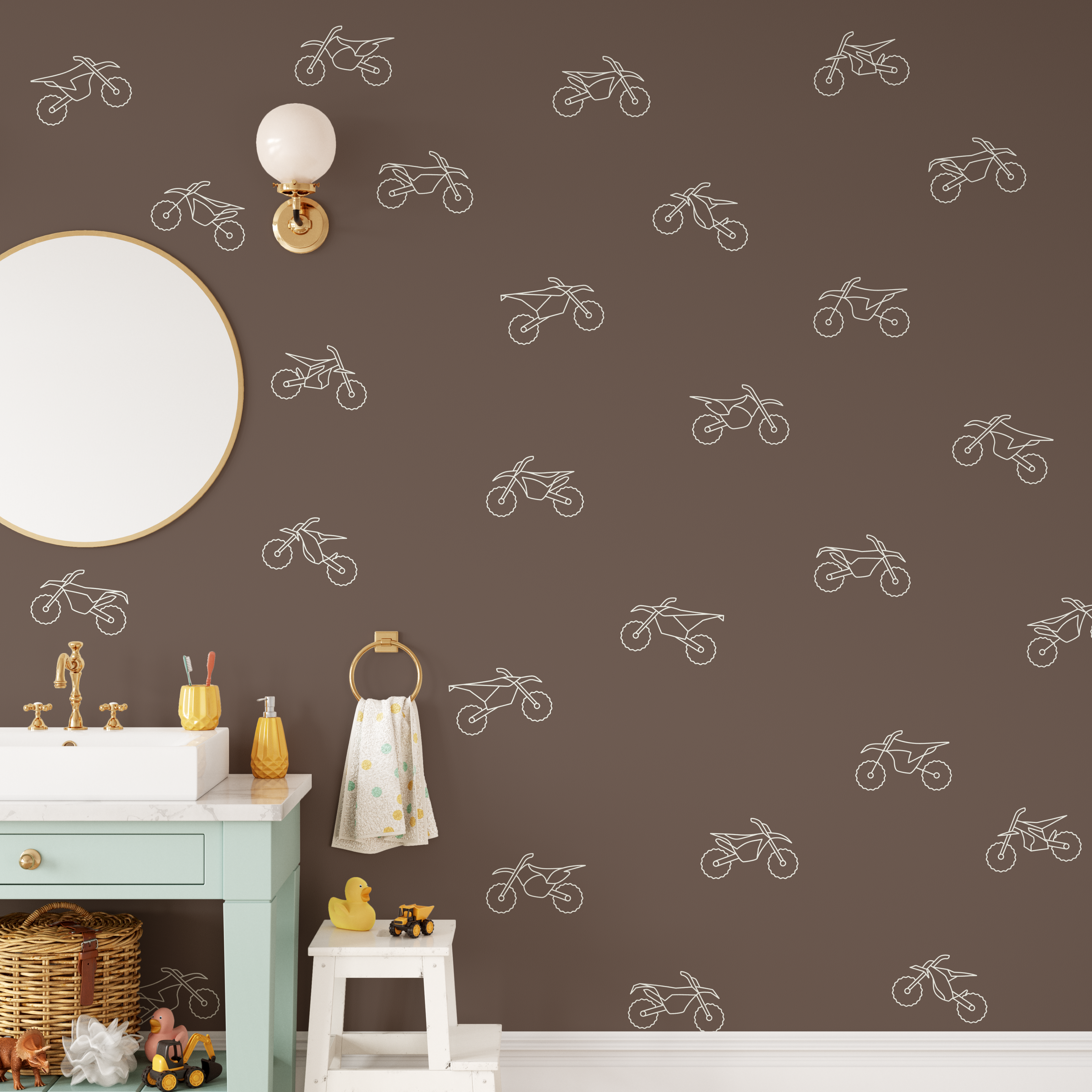 Simple Dirt Bike Decals (Peel and Stick Decals)