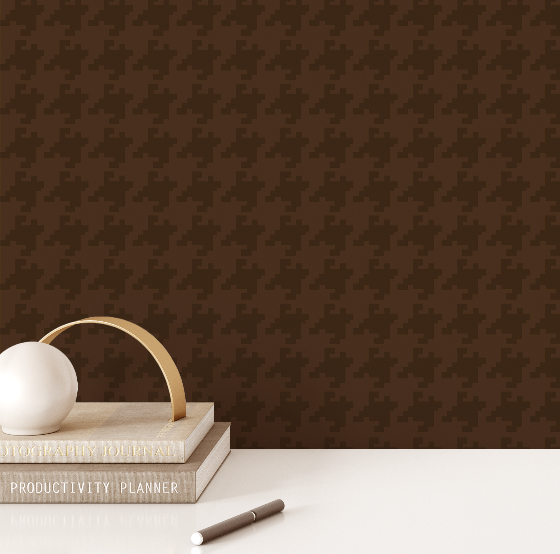 Brown Houndstooth Wallpaper
