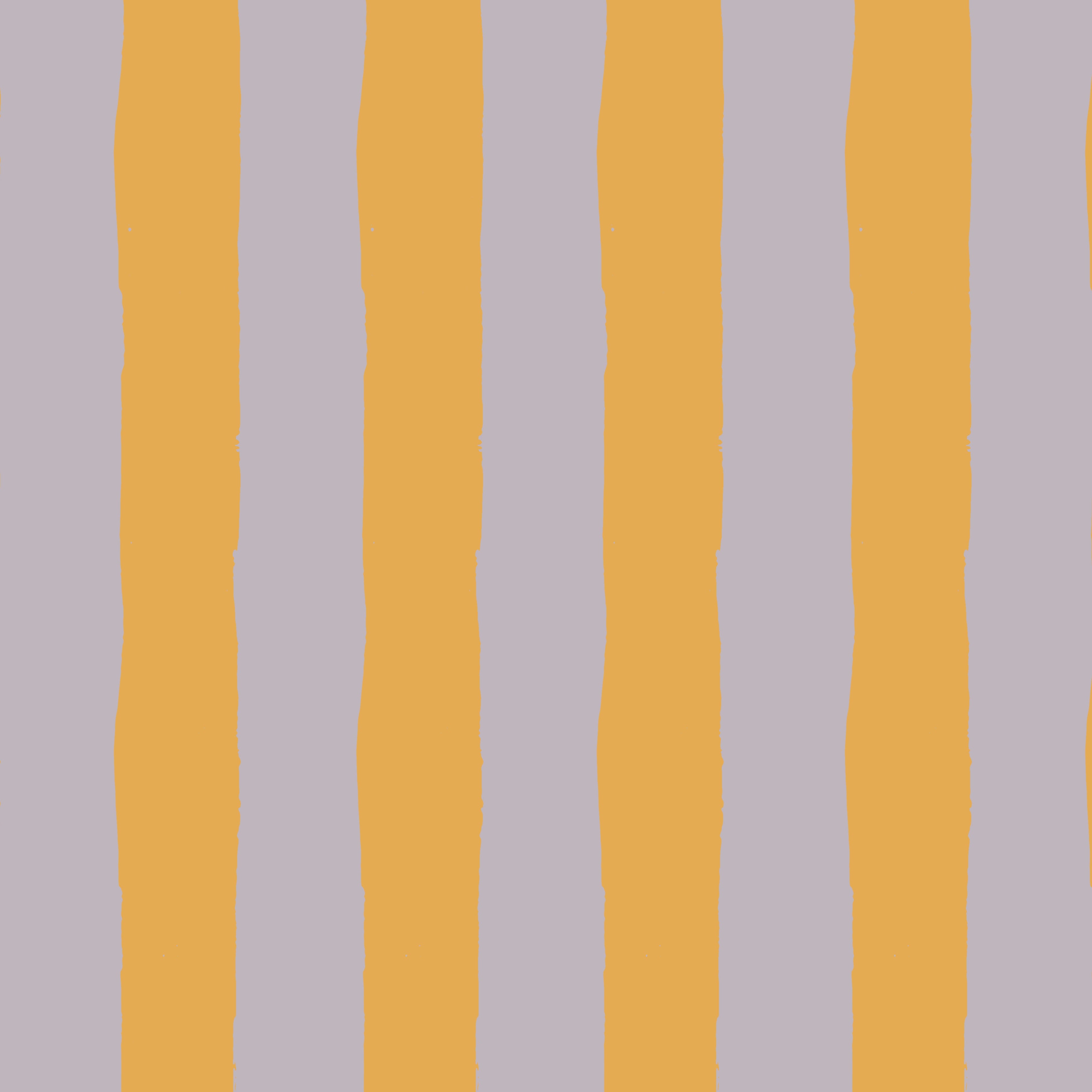 Close-up of yellow and lavender vertical striped wallpaper with soft wavy lines