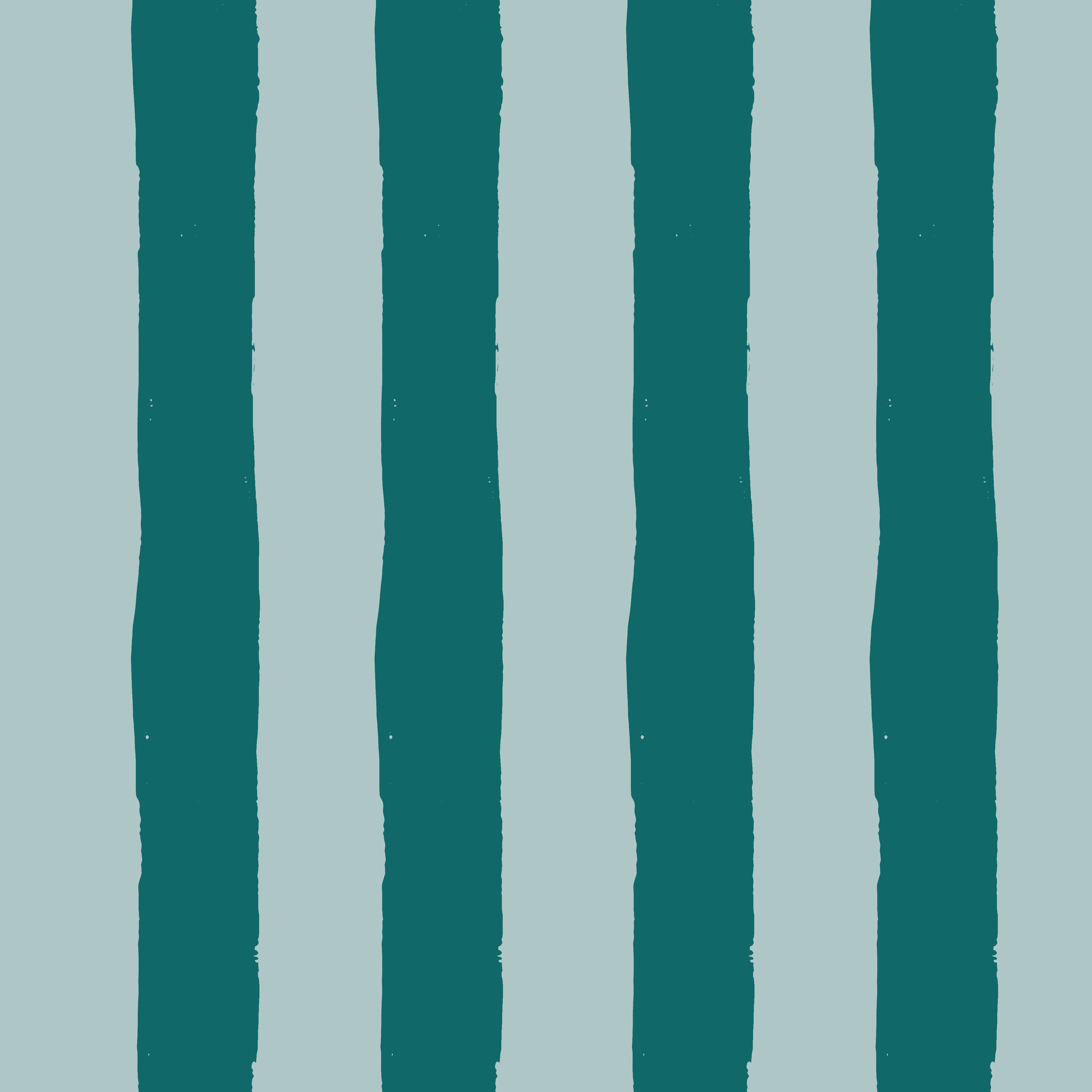 Close-up of classic blue vertical stripe wallpaper with hand-drawn wavy edges