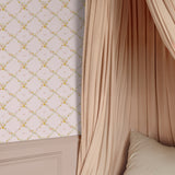 Daffodil and Butterfly Trellis Wallpaper