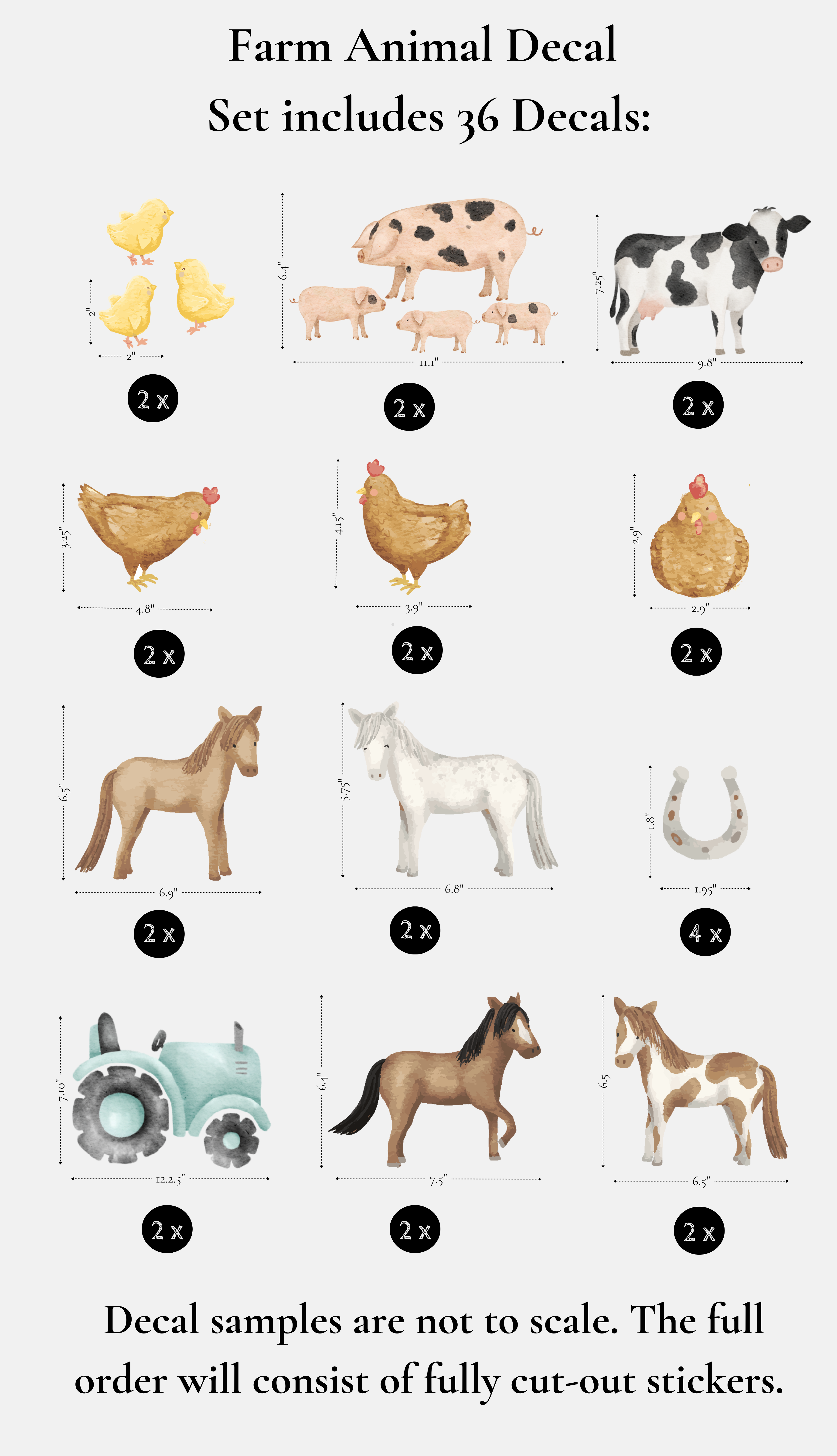 Farm Animal Wall Stickers