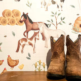 Farm Animals Removable Peel and Stick Wallpaper