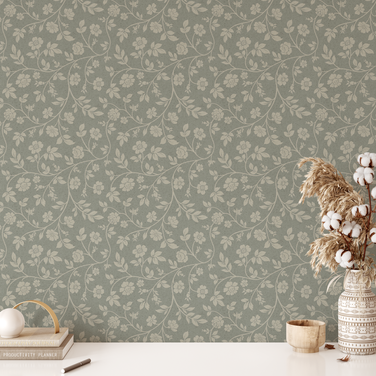 Garden Calico Wallpaper