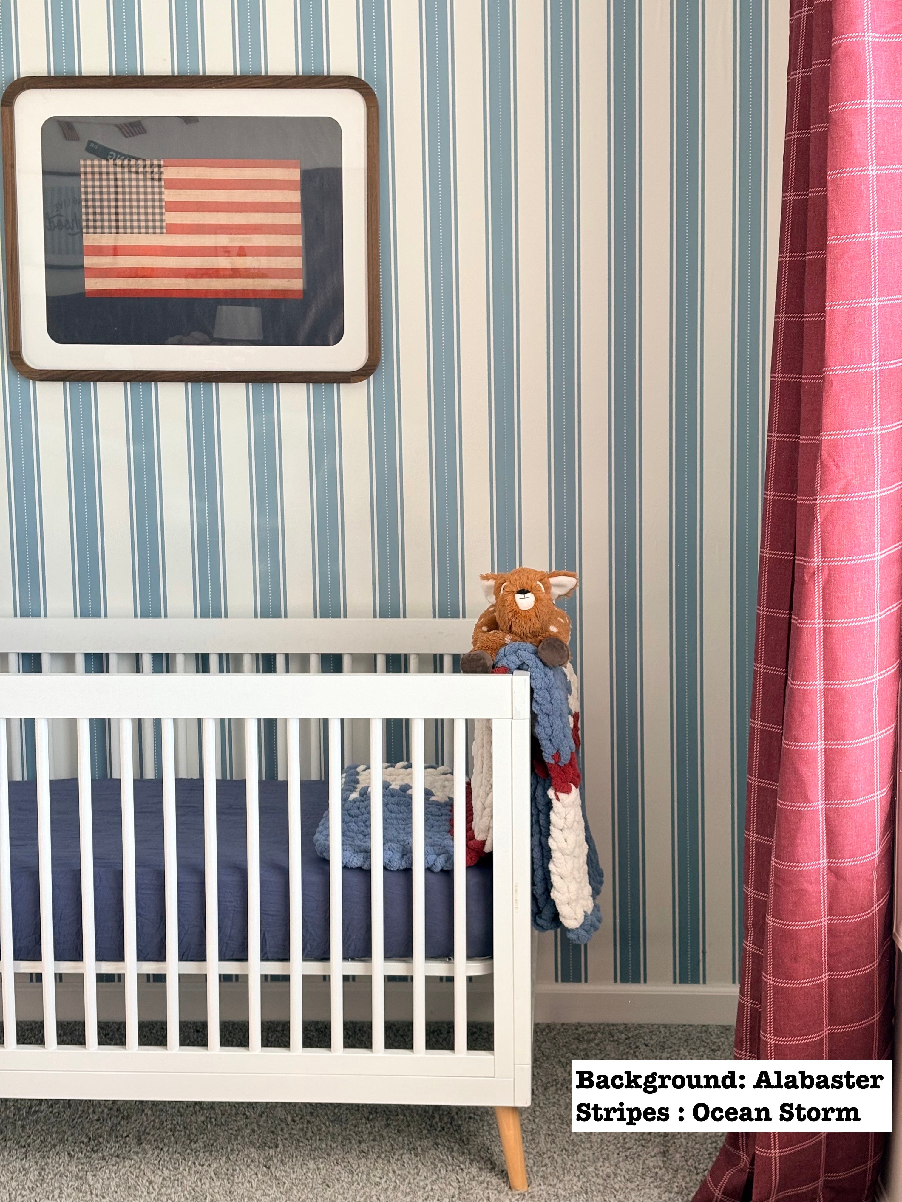 Coastal Grandma Stripe Wallpaper