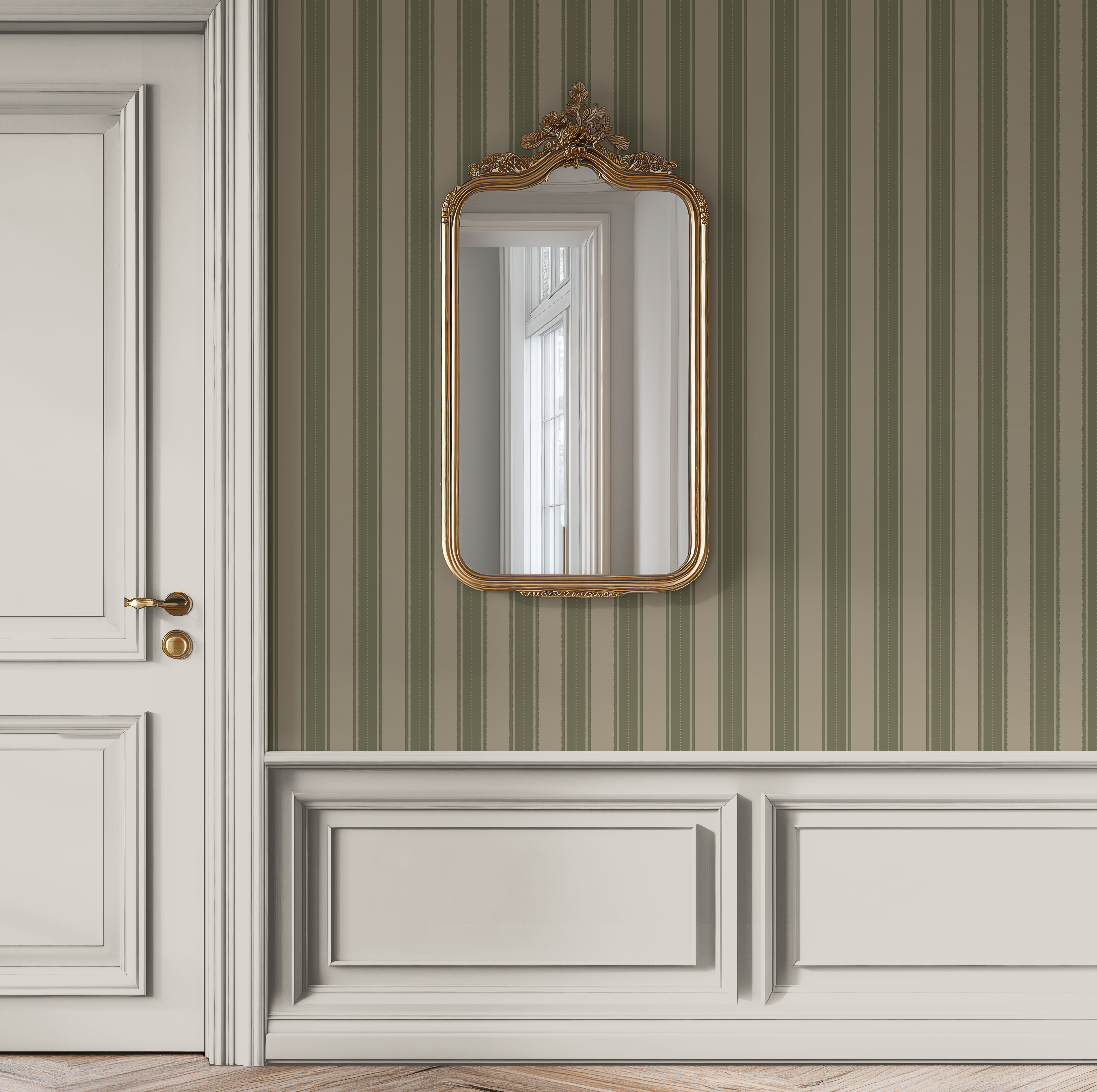 Green Stripe Wallpaper