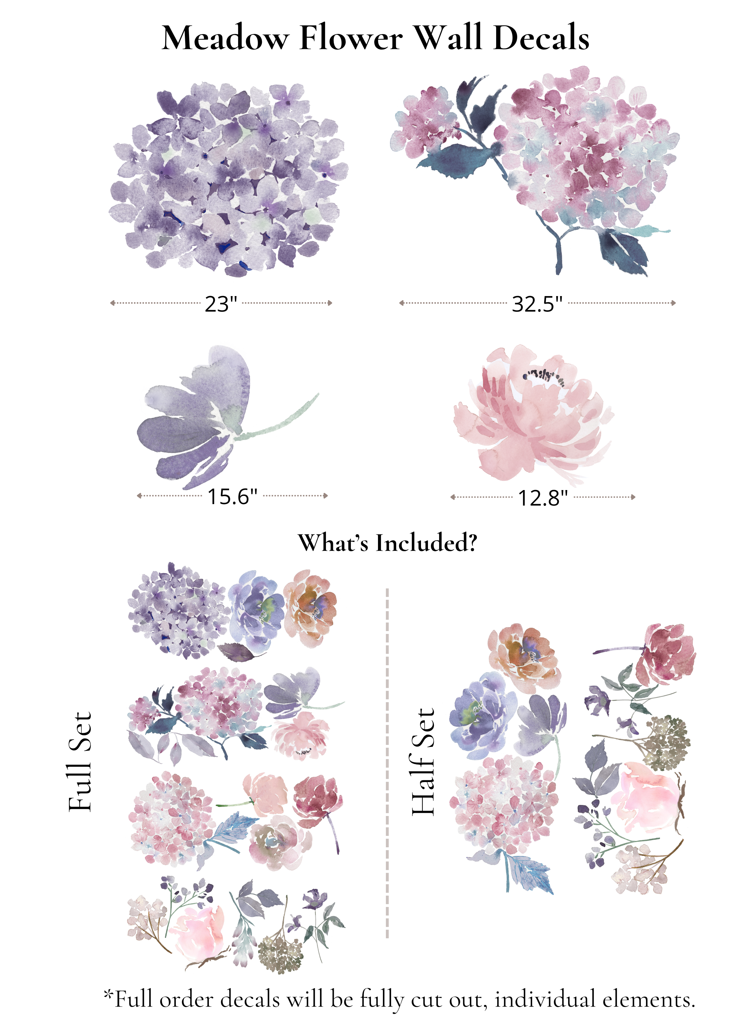 Meadow Flower Wall Stickers