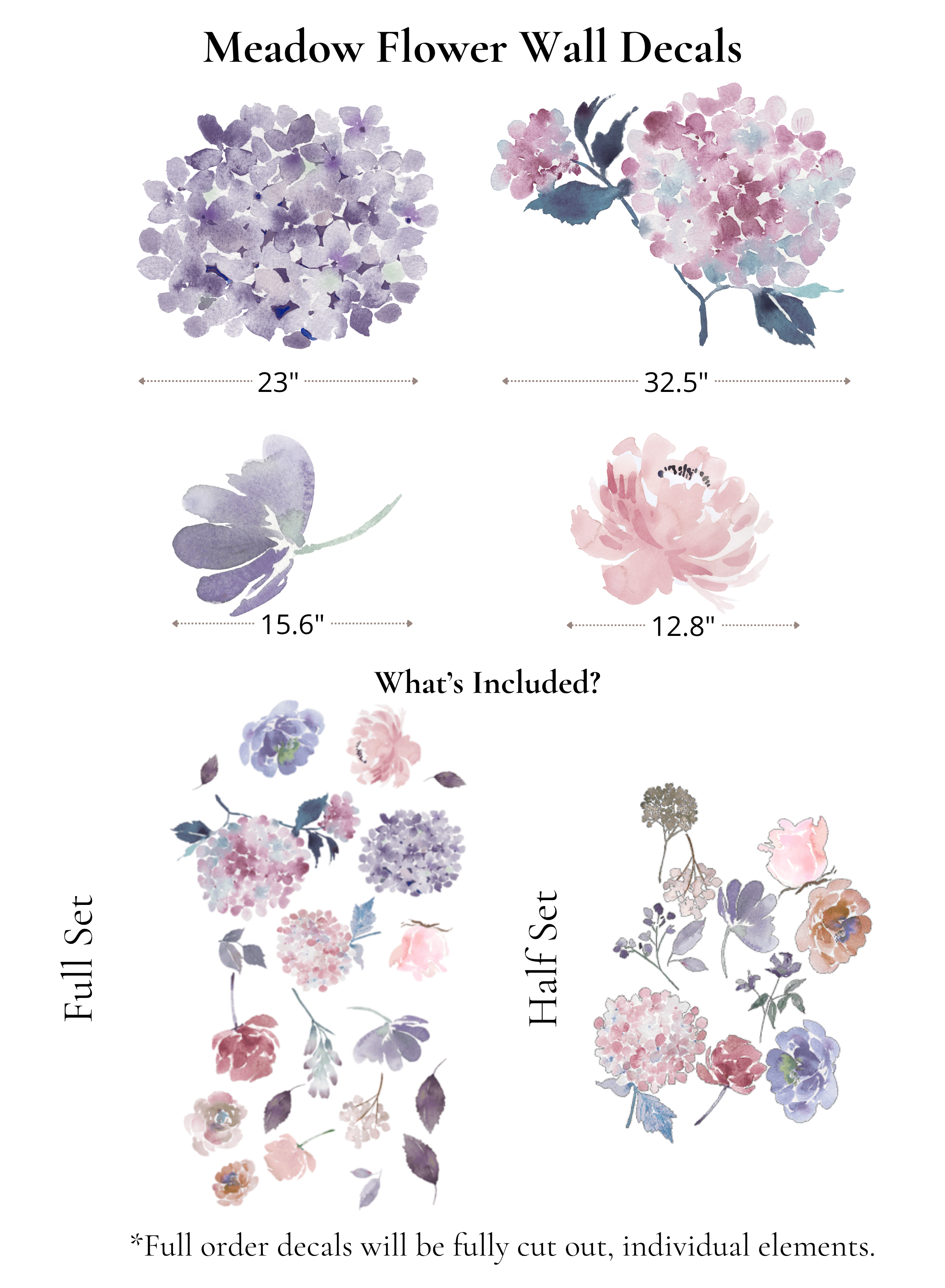 Meadow Flower Wall Stickers