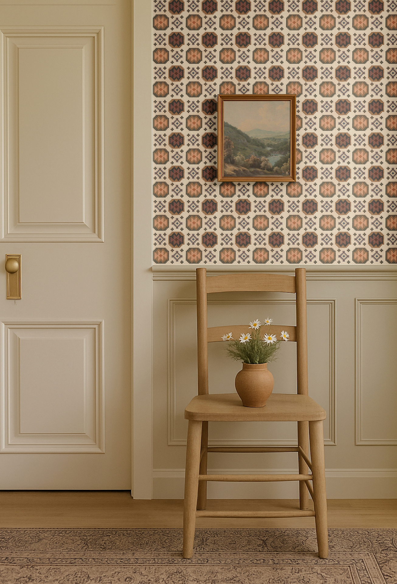 Country Western Tile Wallpaper