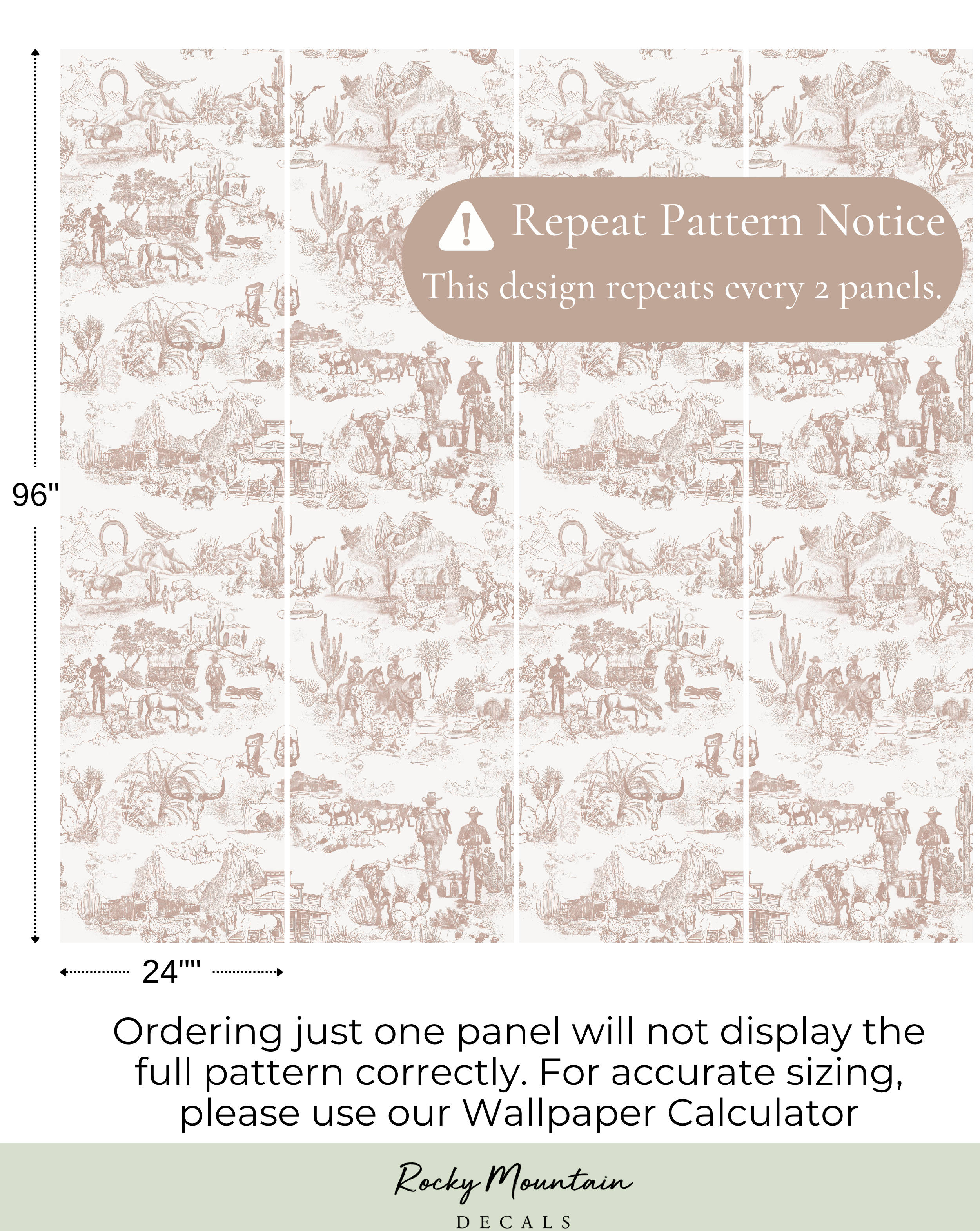 Western Toile Wallpaper