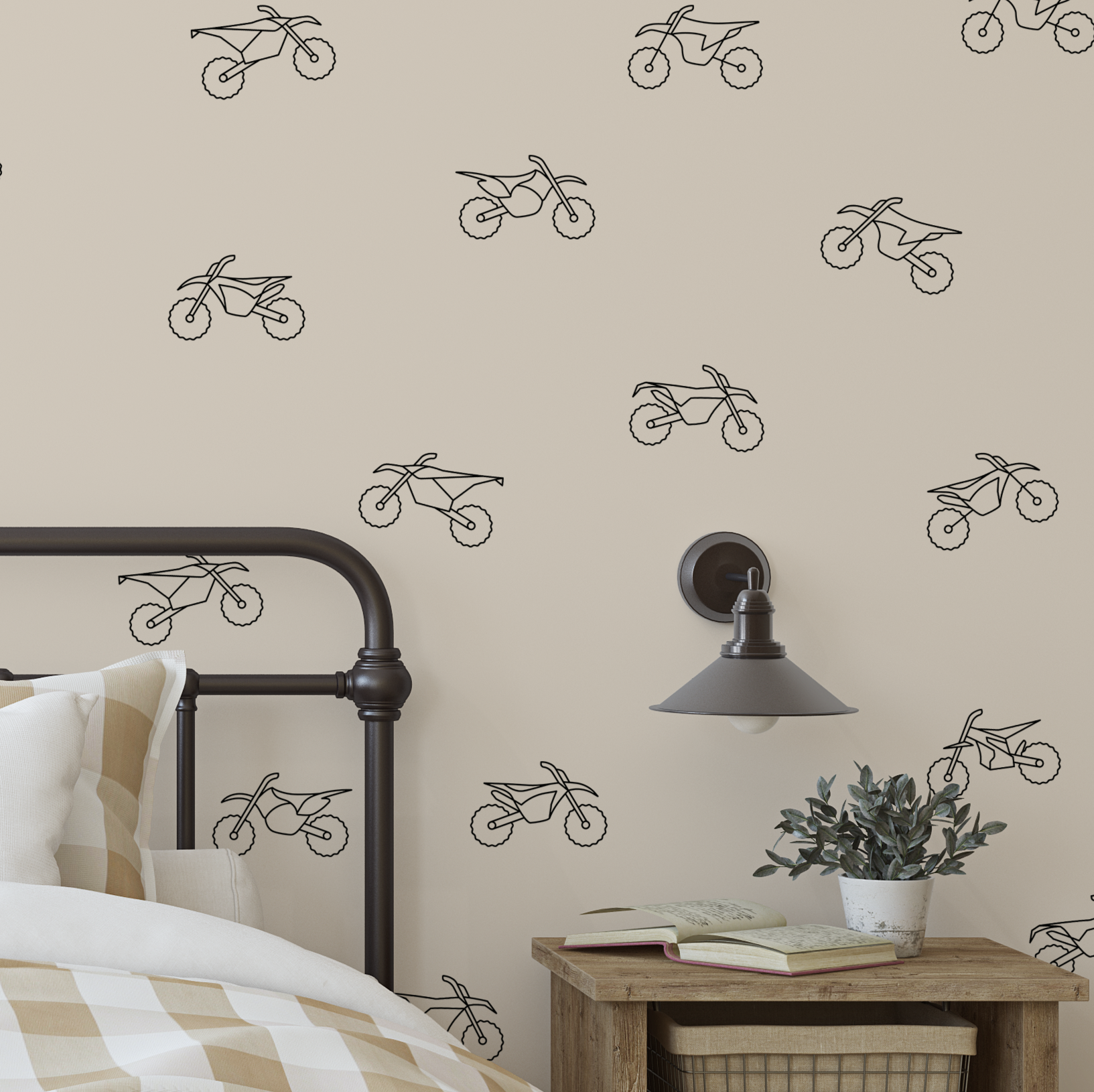 Simple Dirt Bike Decals (Peel and Stick Decals)