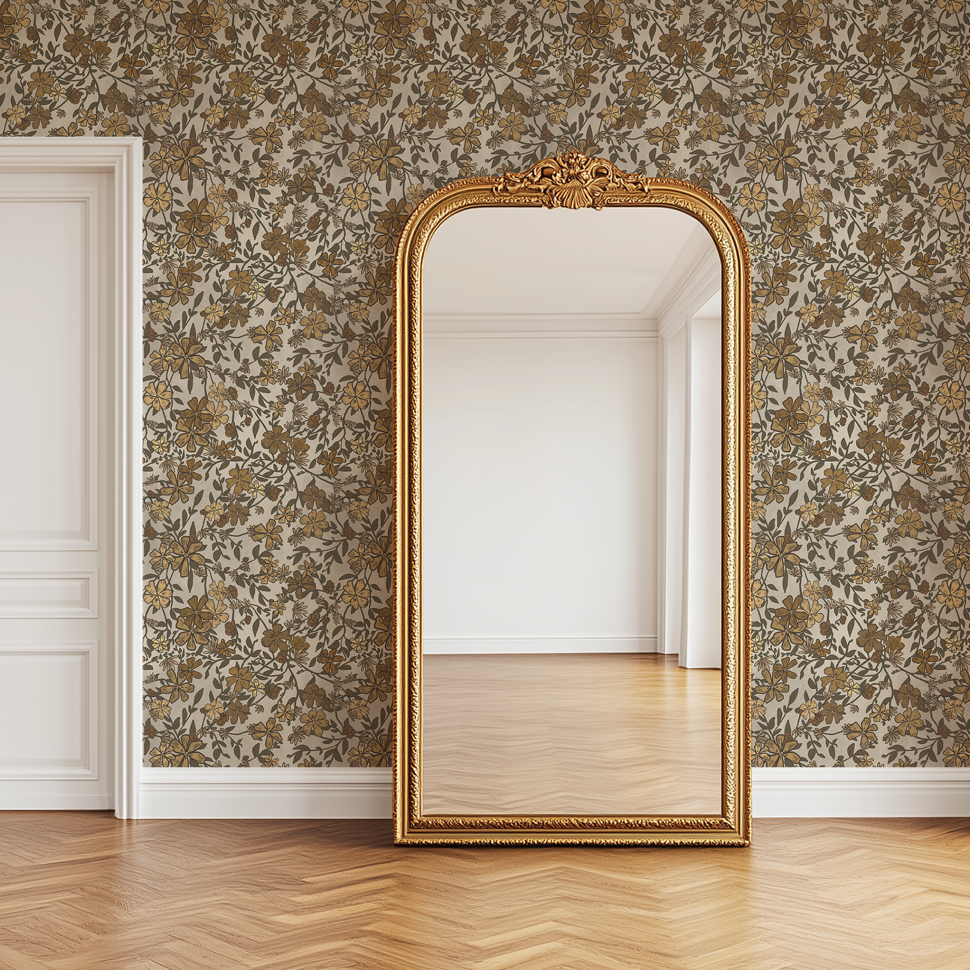 Subtle Floral Peel and Stick Wallpaper (Self-Adhesive)
