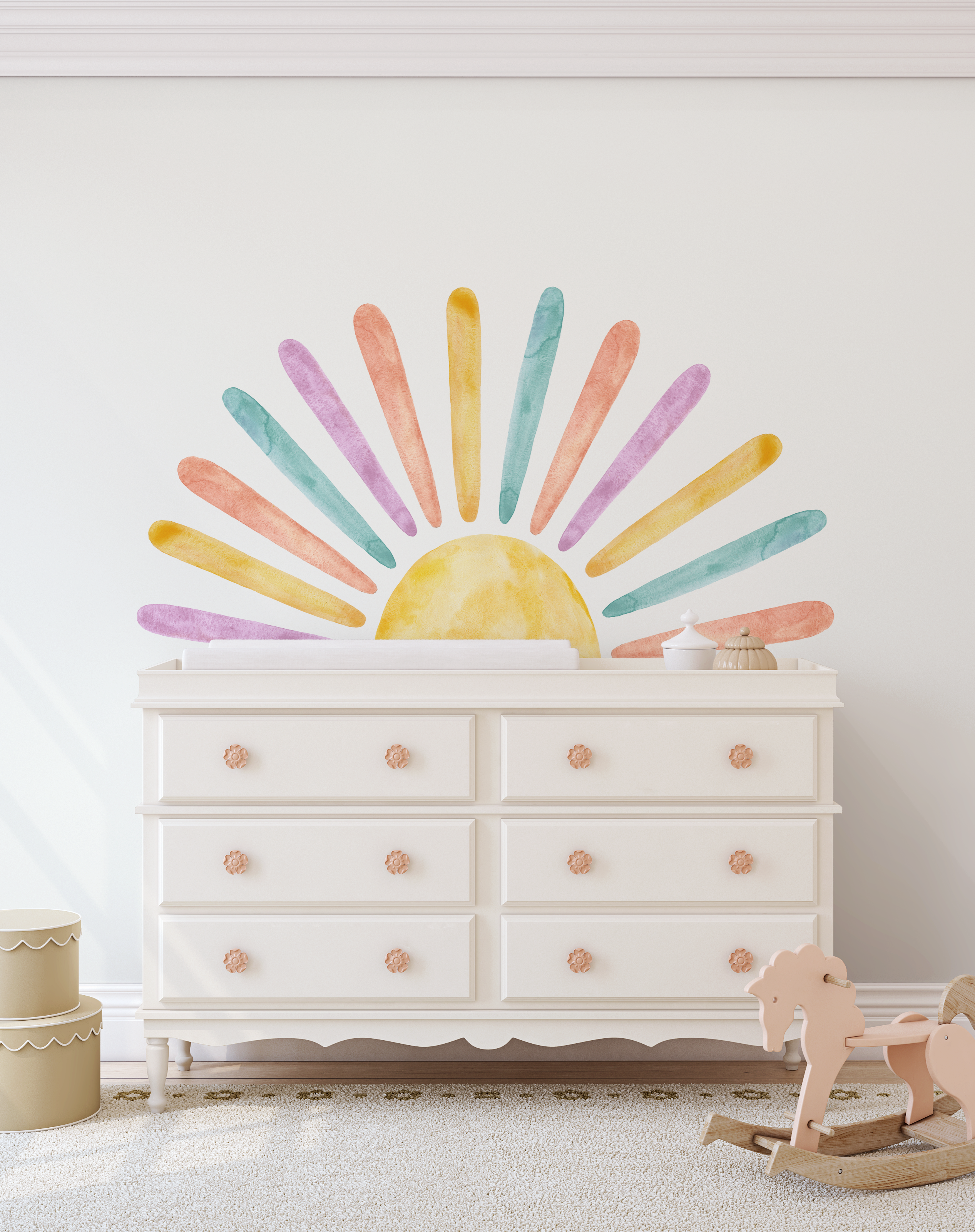 Rainbow Rays Sun Wall Sticker