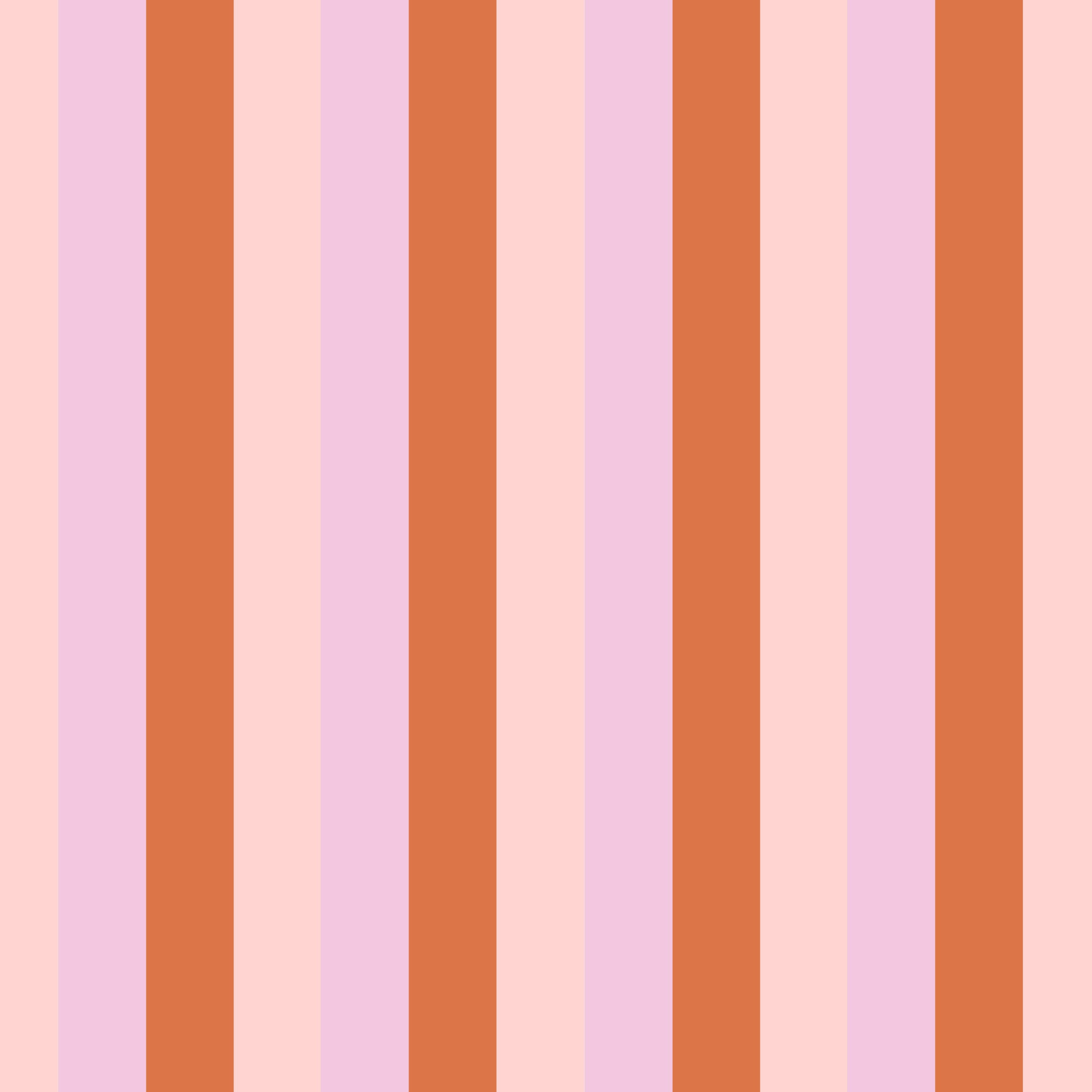 Pattern of vertical stripes in pink and orange on a light pink background