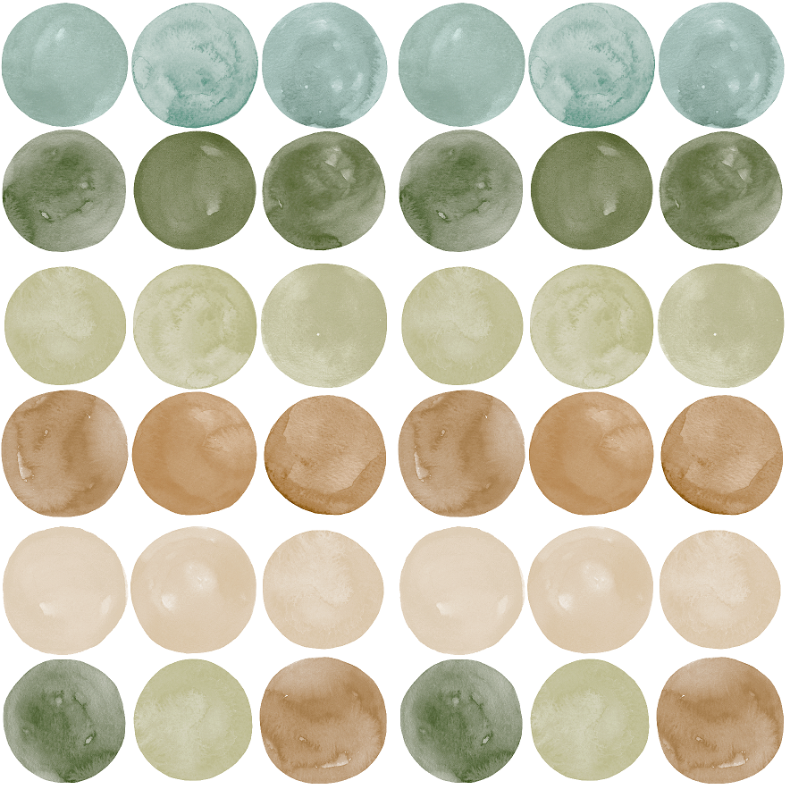 Earth Watercolor Wall Dots