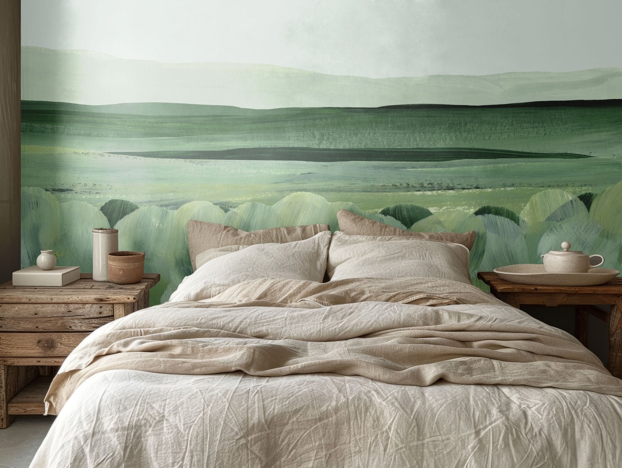 Artistic Landscape Painter Wall Mural (Easy Hang Wallpaper)