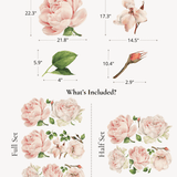 Autumn Rose Floral Wall Decals
