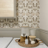 Beige Fabric Look Peel and Stick Wallpaper