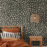 black and white wallpaper, bedroom wallpaper