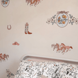 Boots and Blooms Wall Stickers (Peel and Stick Decals)