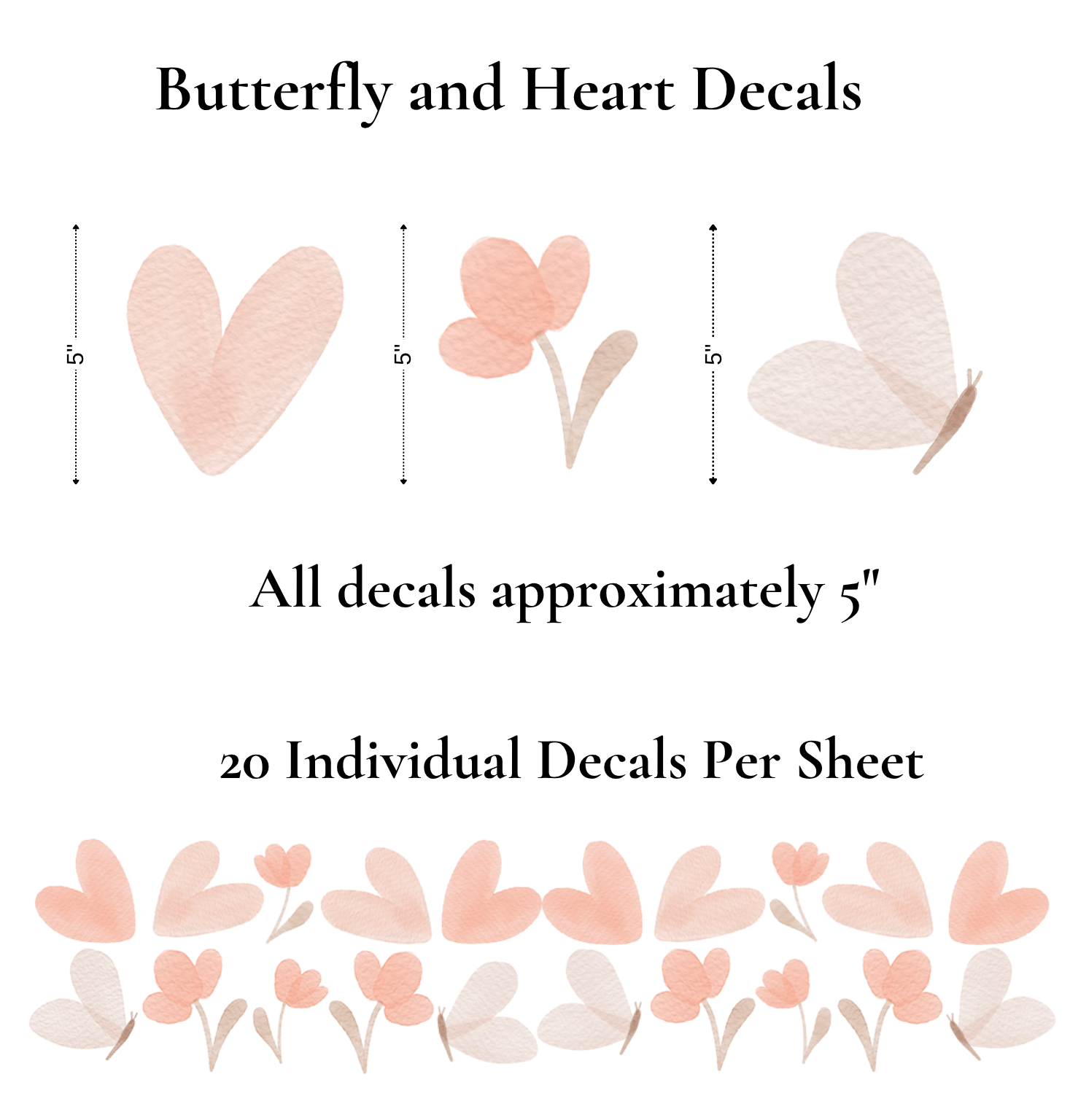 Butterfly and Heart Wall Stickers