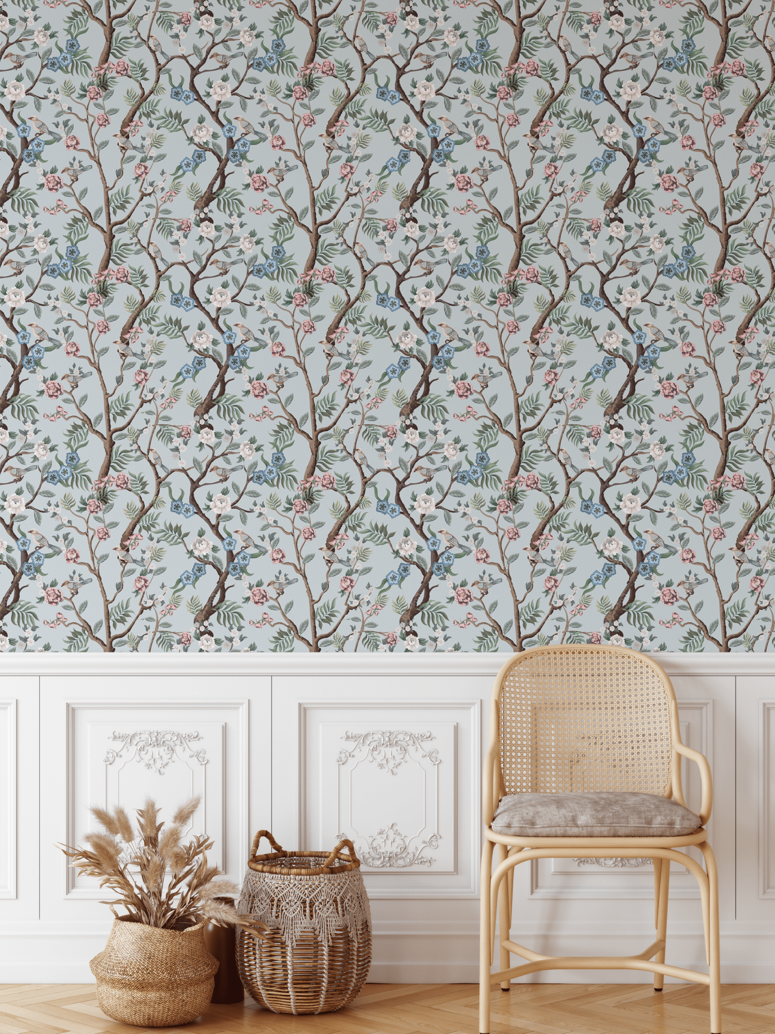 Chinoiserie Peel and Stick Wallpaper