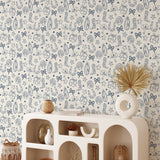 blue coastal cowgirl wallpaper