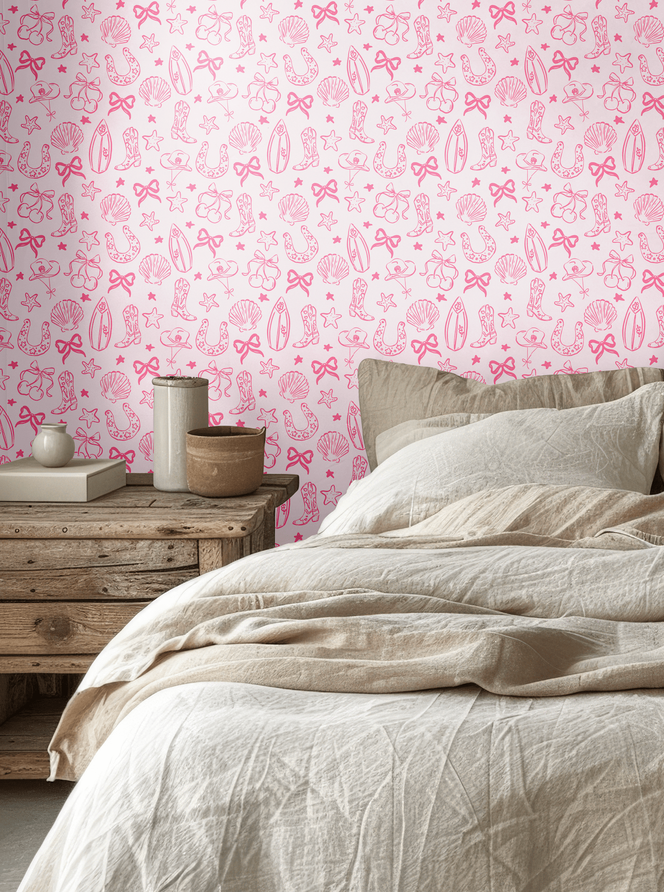 coastal cowgirl aesthetic wallpaper for bedroom