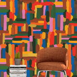 Colorful Midcentury Wallpaper For Walls (Easy Hang)
