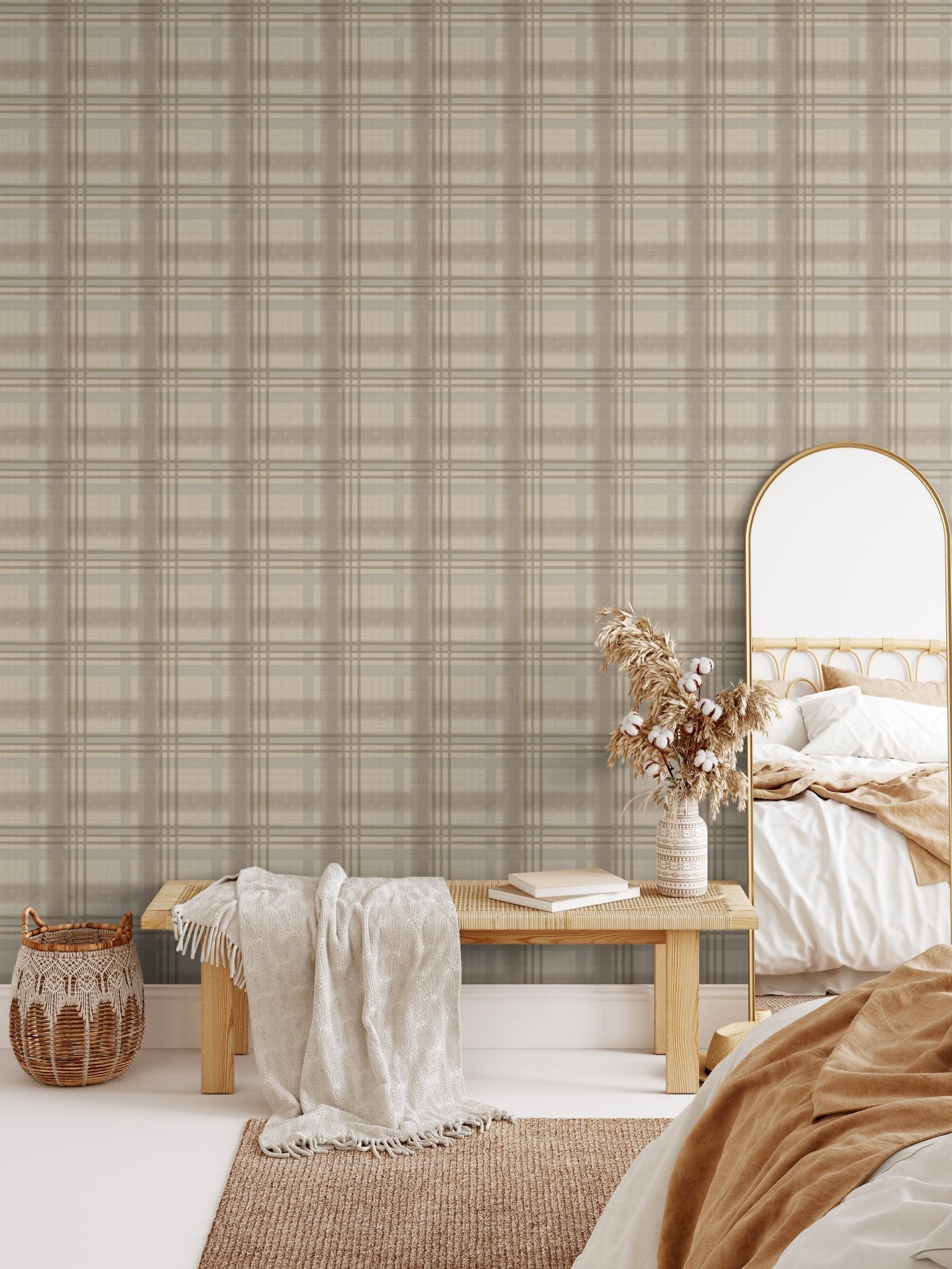 Cozy Tartan Wallpaper, Peel & Stick and Removable