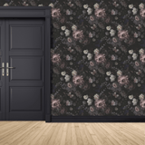 Dark Floral Butterfly Peel and Stick Wallpaper