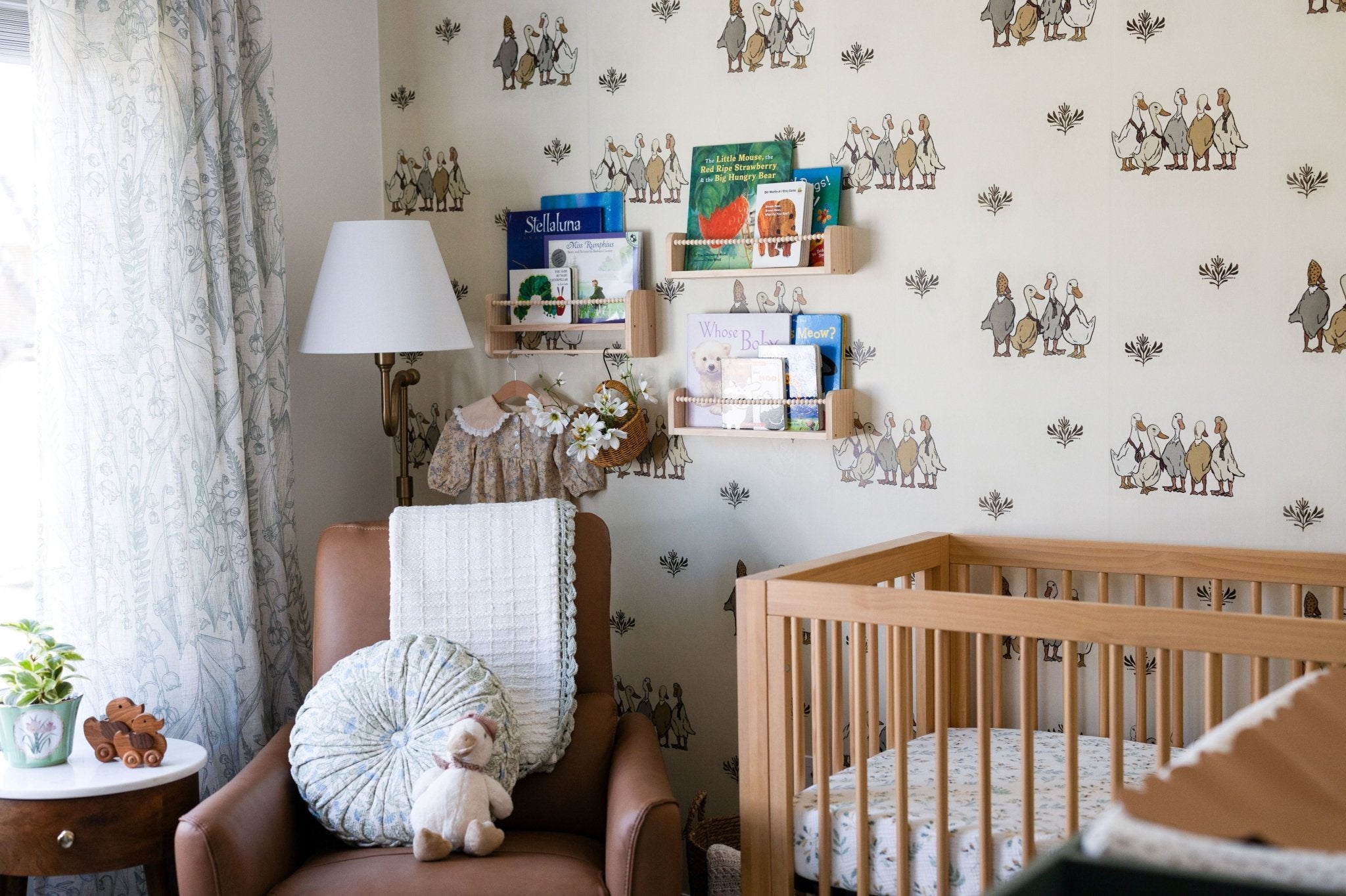 Ducks In a Row Peel and Stick Removable Wallpaper