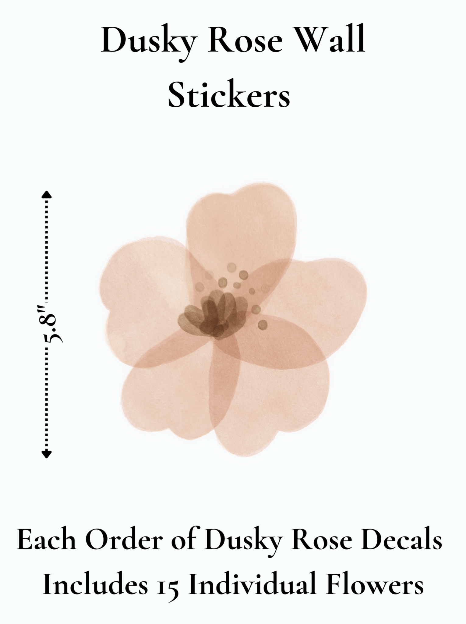Dusky Rose Wall Stickers (Peel and Stick Decals)