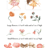 Fairy Garden Wall Stickers (Peel and Stick Decals)