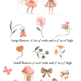 Fairy Garden Wall Stickers (Peel and Stick Decals)