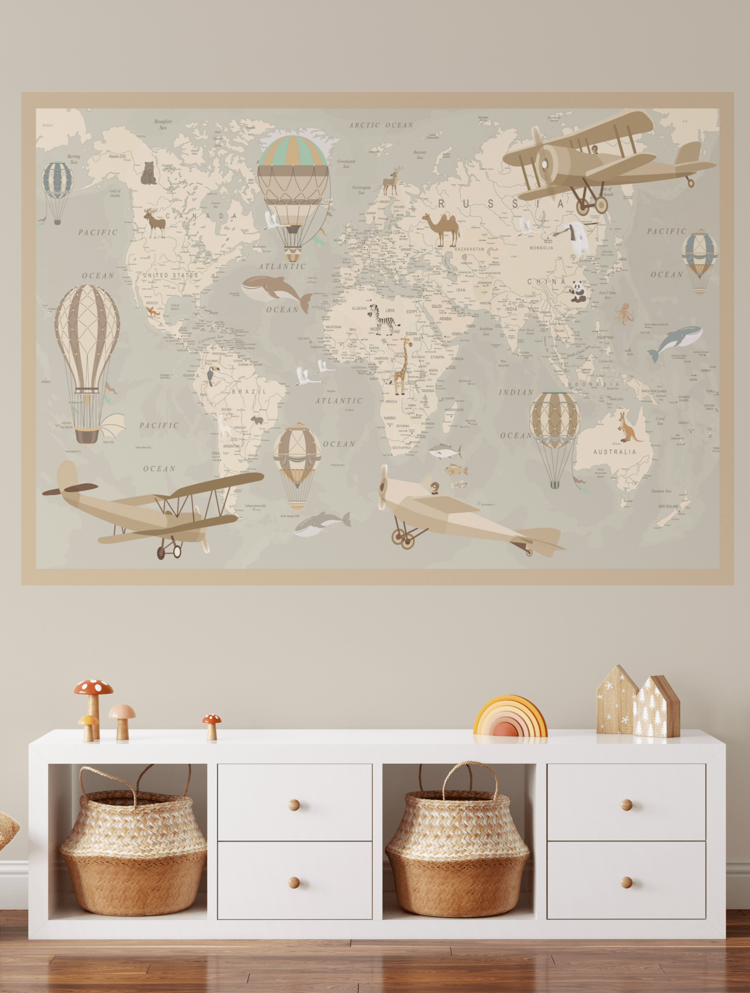 Kids Map of the World Decal