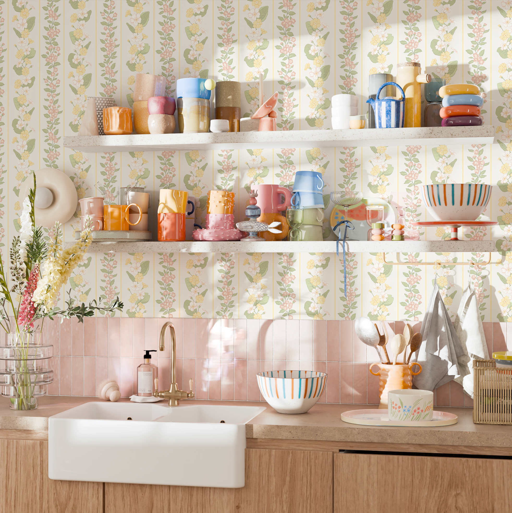 backsplash wallpaper for kitchen