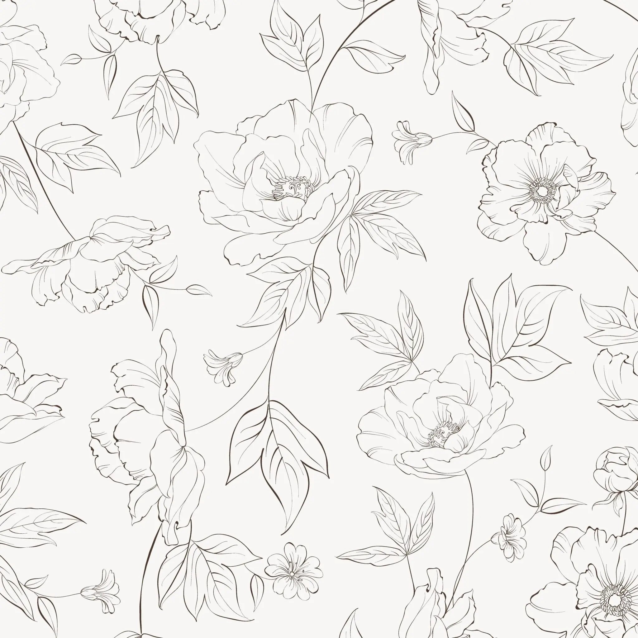 Peony Floral Wallpaper