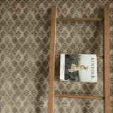 traditional wallpaper with wood ladder and book