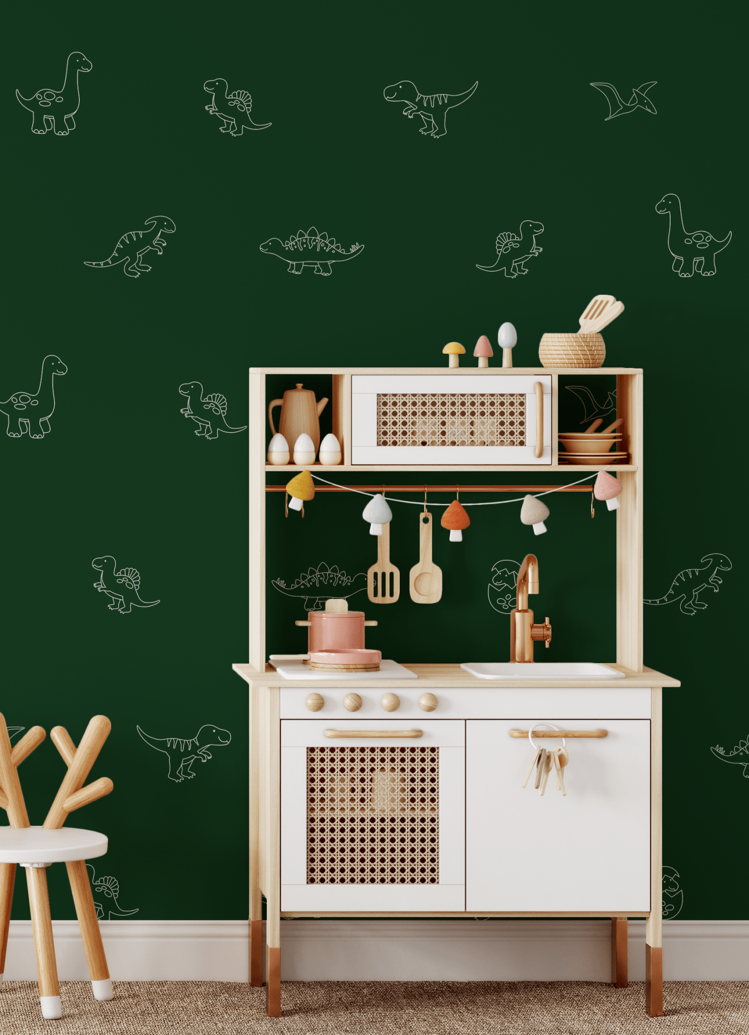 Simple Dinosaur Decals (Peel and Stick Decals)