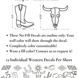 Simple Western Decals (Peel and Stick Decals)