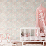 stitch wallpaper, baby girl nursery ideas