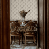 Living Room Ideas, Block Print Wallpaper, Wallpaper peel and stick, removable wallpaper, renter wallpaper, Dining Room Wallpaper, Renter-friendly Wallpapers
