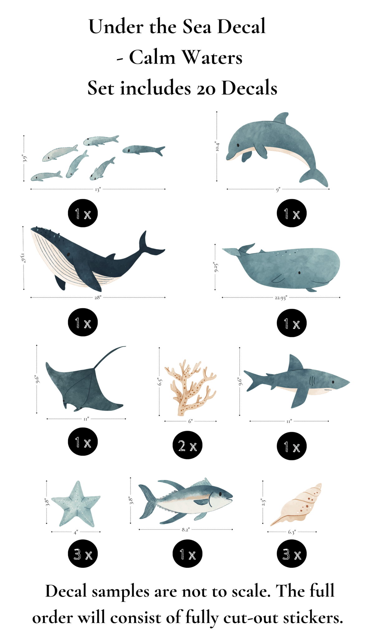 Under the Sea Wall Stickers (Peel and Stick Decals)